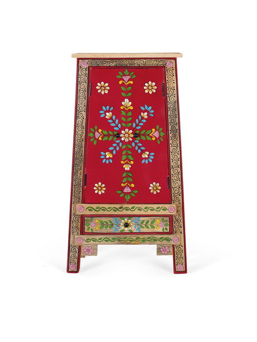 GINER Y COLOMER Mueble auxiliar de madera de mango y MDF Multicolor